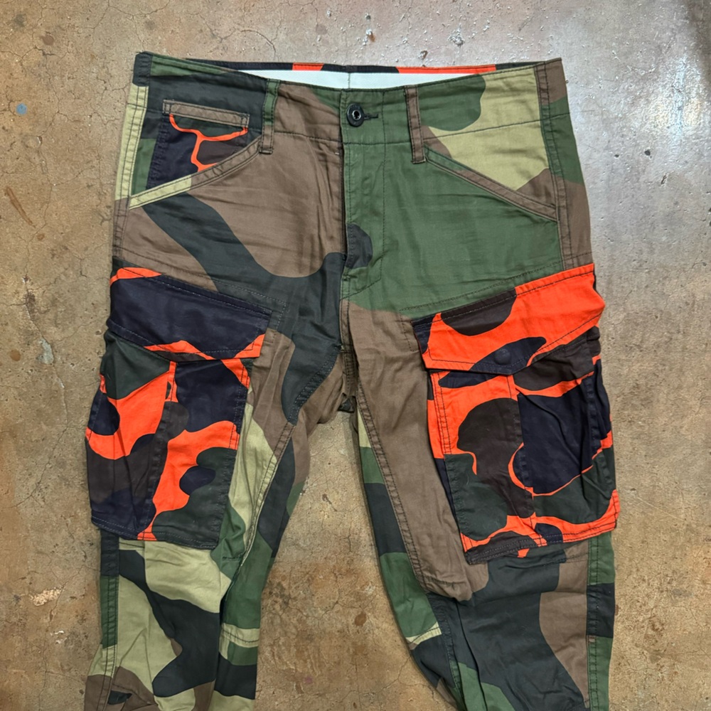 G-Star NWOT 2-tone camo cargo pants rovic mix 3D tapered 29x32